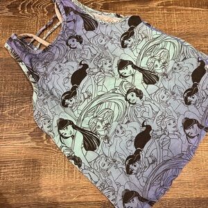 Gap Fit Disney Princess Top   Jasmine Ariel Belle Mulan